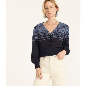 reversible space-dyed cardigan sweater